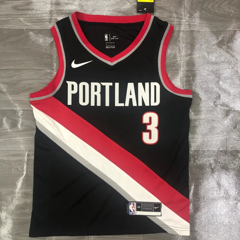 2021/22 Portland Trail Blazers Black #3 Men’s Jersey