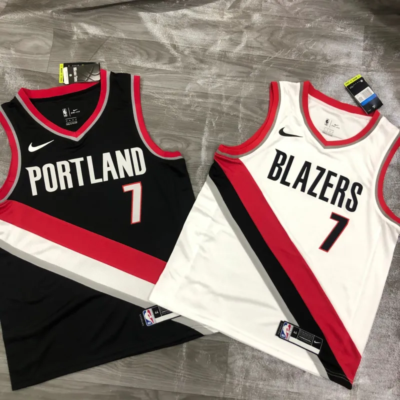 2021/22 Portland Trail Blazers Maglia nera Shaedon Sharpe #7 Uomo