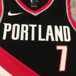 2021/22 Portland Trail Blazers Maglia nera Shaedon Sharpe #7 Uomo