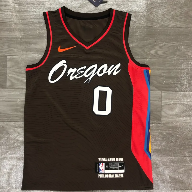 2021/22 Portland Trail Blazers City Edition Damian Lillard #0 Men's Jersey