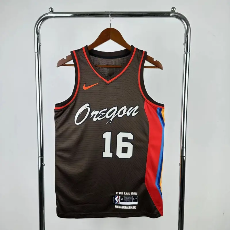 2021/22 Portland Trail Blazers City Edition Donovan Clingan #16 Jersey | NBA Swingman Jersey