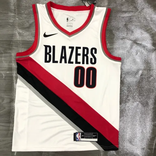 2021/22 Portland Trail Blazers Home Branco Carmelo Anthony #00 Camisola para homem
