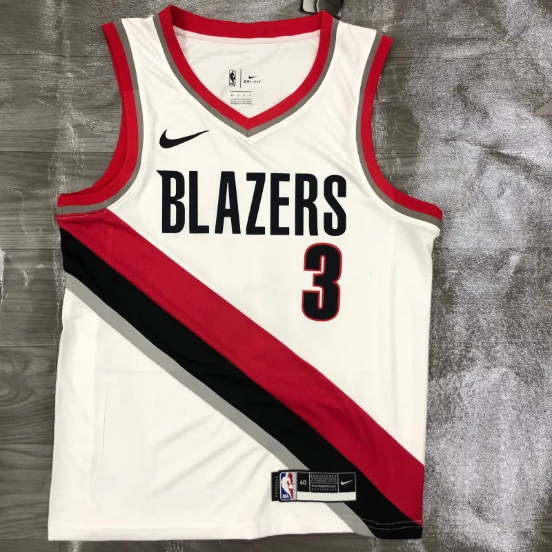 Camisola dos Portland Trail Blazers 2021/22 Home White #3 para homem