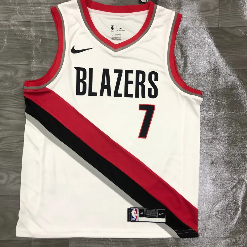 2021/22 Portland Trail Blazers Home White Shaedon Sharpe #7 Men’s Jersey
