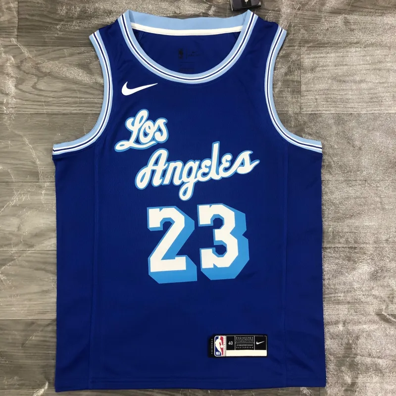 2021/22 Los Angeles Lakers Retro LeBron James #23 Blue Men’s Jersey