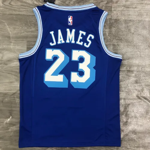 2021/22 Los Angeles Lakers Retro LeBron James #23 Blauw Herenshirt