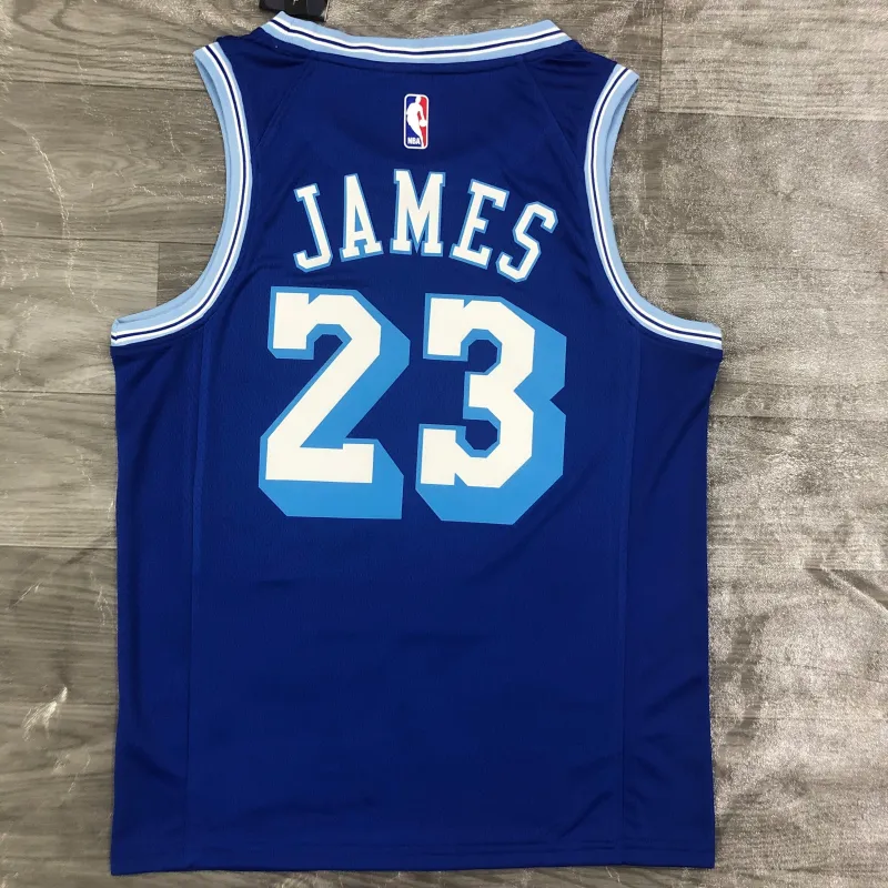 2021/22 Los Angeles Lakers Retro LeBron James #23 Blue Men’s Jersey