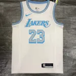 2021/22 Los Angeles Lakers Retro LeBron James #23 Blanc Maillot Hommes 2021/22 Los Angeles Lakers Retro LeBron James #23 White Men’s Jersey