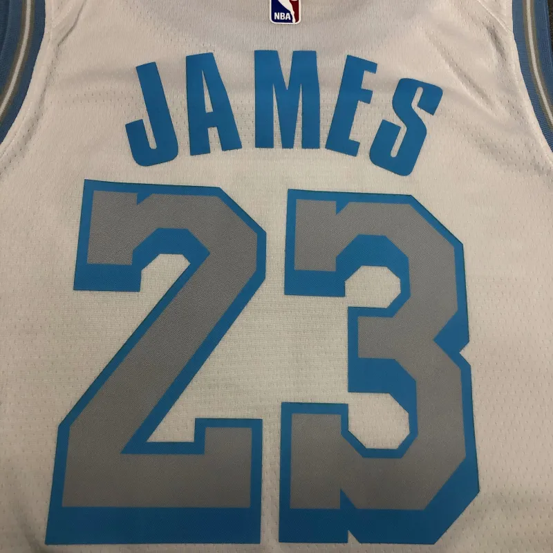 2021/22 Los Angeles Lakers Retro LeBron James #23 White Men’s Jersey