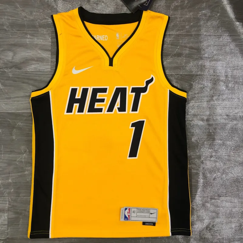 2021/22 Miami Heat Earned Edition Chris Bosh #1 Men’s Jersey