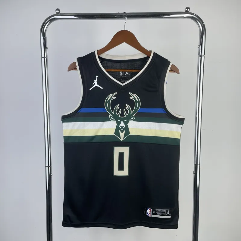 Camisola masculina Damian Lillard #0 dos Milwaukee Bucks, Edição Jordan, 2021/22