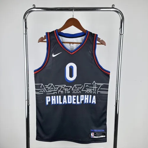 2021/22 Philadelphia 76ers City Editie Tyrese Maxey #0 Herenshirt