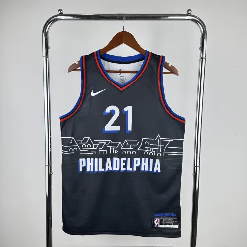 2021/22 Philadelphia 76ers City Edition Joel Embiid #21 Men's Jersey