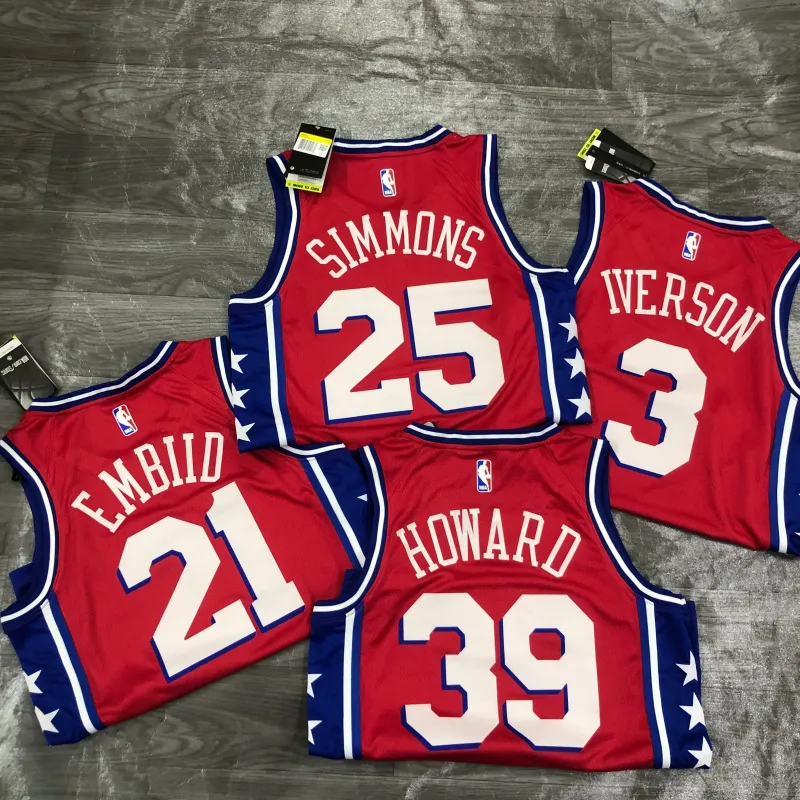 2021/22 Philadelphia 76ers Red Joel Embiid #21 Men’s Jersey