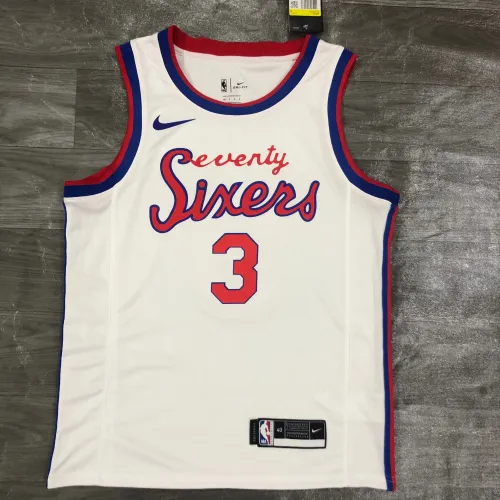 Maillot homme Allen Iverson #3 édition limitée rétro des Philadelphia 76ers 2021/22