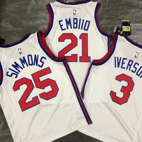 Maillot homme Allen Iverson #3 édition limitée rétro des Philadelphia 76ers 2021/22