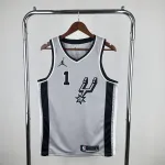 2021/22 San Antonio Spurs Jordan Edition Gray Victor Wembanyama #1 Jersey | NBA Swingman Jersey