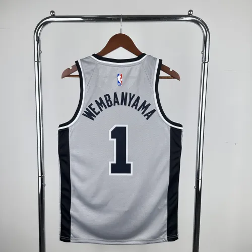 2021/22 San Antonio Spurs Jordan Edition Gray Victor Wembanyama #1 Jersey | NBA Swingman Jersey