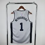 2021/22 San Antonio Spurs Jordan Edition Gray Victor Wembanyama #1 Jersey | NBA Swingman Jersey