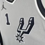 2021/22 San Antonio Spurs Jordan Edition Gray Victor Wembanyama #1 Jersey | NBA Swingman Jersey