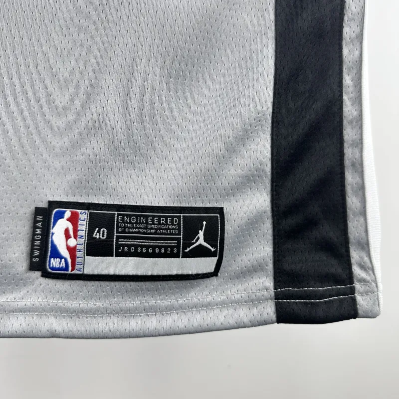 2021/22 San Antonio Spurs Jordan Edition Gray Victor Wembanyama #1 Jersey | NBA Swingman Jersey