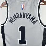 2021/22 San Antonio Spurs Jordan Edition Gray Victor Wembanyama #1 Jersey | NBA Swingman Jersey