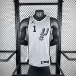 2021/22 San Antonio Spurs Jordan Edition Gray Victor Wembanyama #1 Jersey | NBA Swingman Jersey