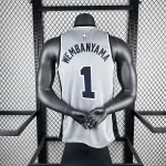 2021/22 San Antonio Spurs Jordan Edition Gray Victor Wembanyama #1 Jersey | NBA Swingman Jersey