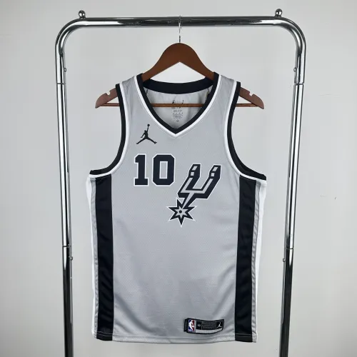 Maglia San Antonio Spurs 2021/22, edizione Jordan, grigia, Jeremy Sochan, #10 | Maglia Swingman NBA