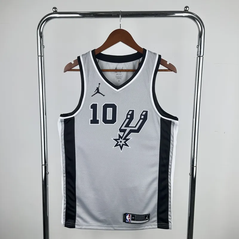 2021/22 San Antonio Spurs Jordan Edition Gray Jeremy Sochan #10 Jersey | NBA Swingman Jersey