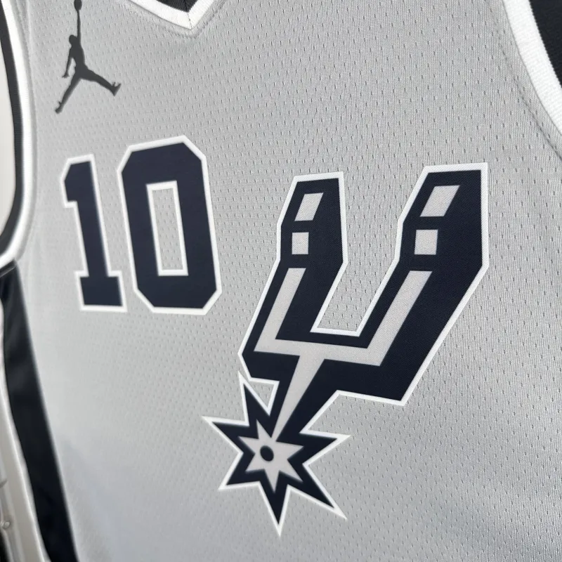 2021/22 San Antonio Spurs Jordan Edition Gray Jeremy Sochan #10 Jersey | NBA Swingman Jersey