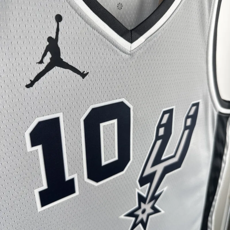 2021/22 San Antonio Spurs Jordan Edition Gray Jeremy Sochan #10 Jersey | NBA Swingman Jersey