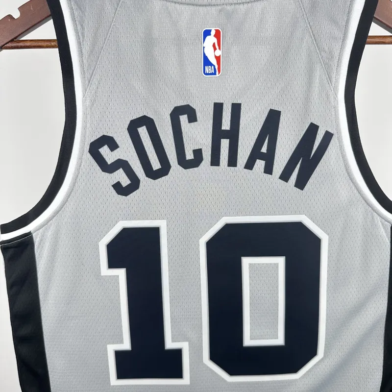 2021/22 San Antonio Spurs Jordan Edition Gray Jeremy Sochan #10 Jersey | NBA Swingman Jersey