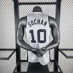 2021/22 San Antonio Spurs Jordan Edition Gray Jeremy Sochan #10 Jersey | NBA Swingman Jersey