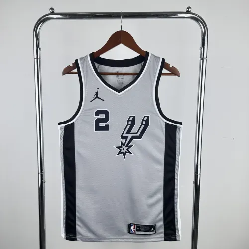 2021/22 San Antonio Spurs Jordan Edition Gray Kawhi Leonard #2 Jersey | NBA Swingman Jersey