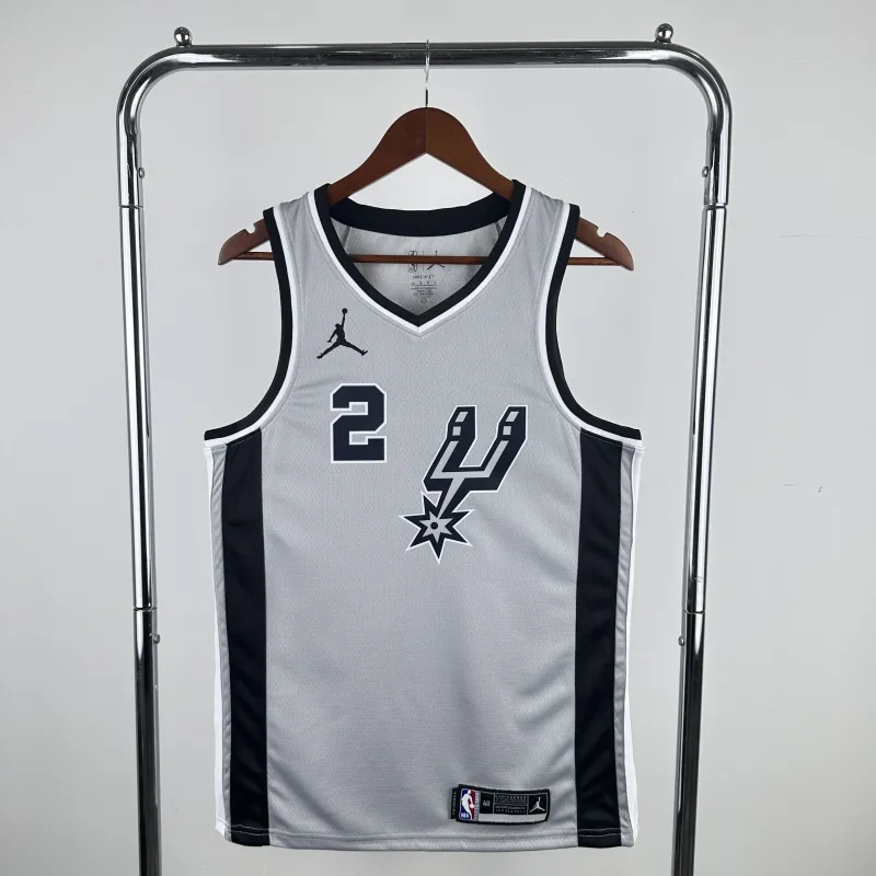 2021/22 San Antonio Spurs Jordan Edition Gray Kawhi Leonard #2 Jersey | NBA Swingman Jersey