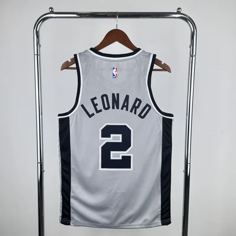 2021/22 San Antonio Spurs Jordan Edition Gray Kawhi Leonard #2 Jersey | NBA Swingman Jersey