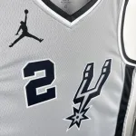2021/22 San Antonio Spurs Jordan Edition Gray Kawhi Leonard #2 Jersey | NBA Swingman Jersey
