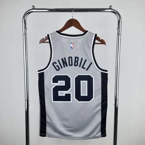 2021/22 San Antonio Spurs Jordan Edition Gray Manu Ginobili #20 Jersey | Maglia NBA Swingman