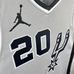 2021/22 San Antonio Spurs Jordan Edition Gray Manu Ginobili #20 Jersey | NBA Swingman Jersey
