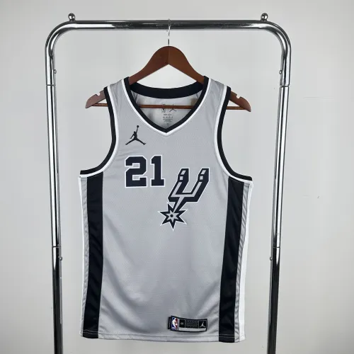 2021/22 San Antonio Spurs Jordan Edition Gray Tim Duncan #21 Jersey | NBA Swingman Jersey
