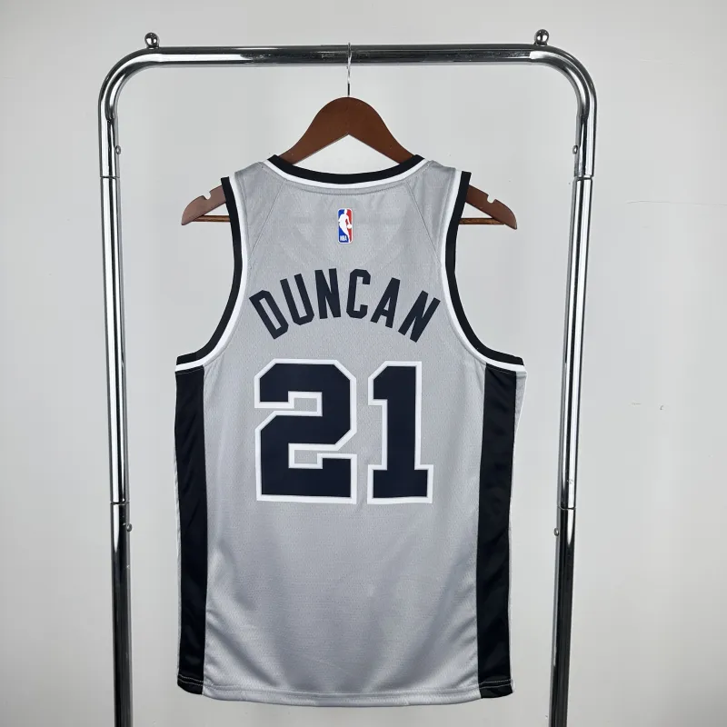 2021/22 San Antonio Spurs Jordan Edition Gray Tim Duncan #21 Jersey | NBA Swingman Jersey