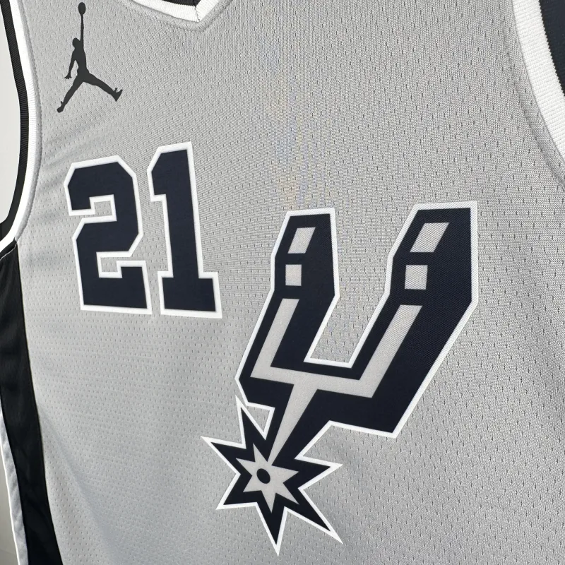 2021/22 San Antonio Spurs Jordan Edition Gray Tim Duncan #21 Jersey | NBA Swingman Jersey