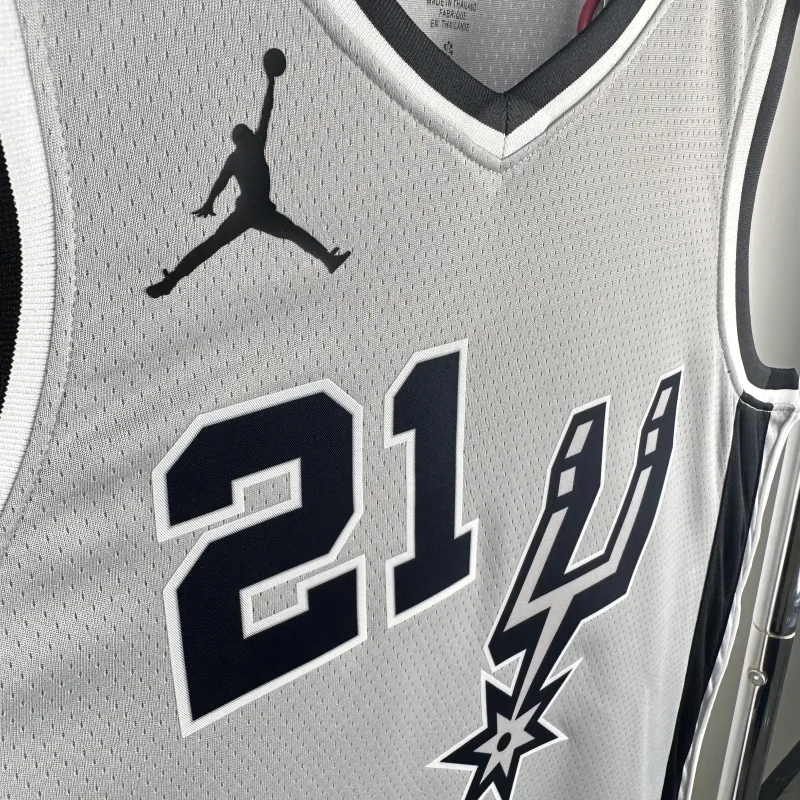 2021/22 San Antonio Spurs Jordan Edition Gray Tim Duncan #21 Jersey | NBA Swingman Jersey