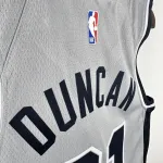 2021/22 San Antonio Spurs Jordan Edition Gray Tim Duncan #21 Jersey | NBA Swingman Jersey