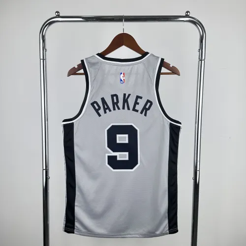 2021/22 San Antonio Spurs Jordan Edition Gray Tony Parker #9 Jersey | NBA Swingman Jersey