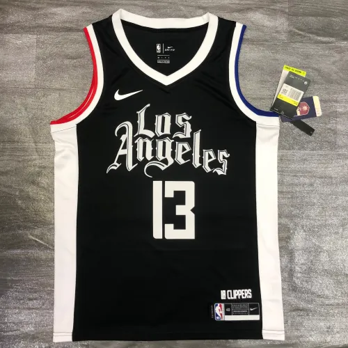 2021/22 LA Clippers City Edition Preto Paul George #13 Camisola para homem