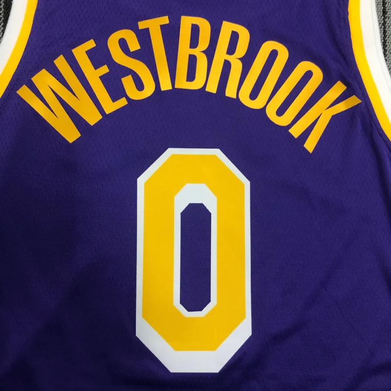 2021/22 Los Angeles Lakers Russell Westbrook #0 Maglia Uomo Viola
