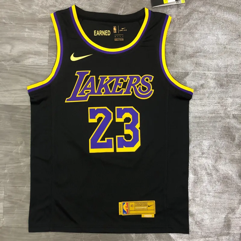 2021/22 Los Angeles Lakers Earned Edition LeBron James #23 Maglia da Uomo
