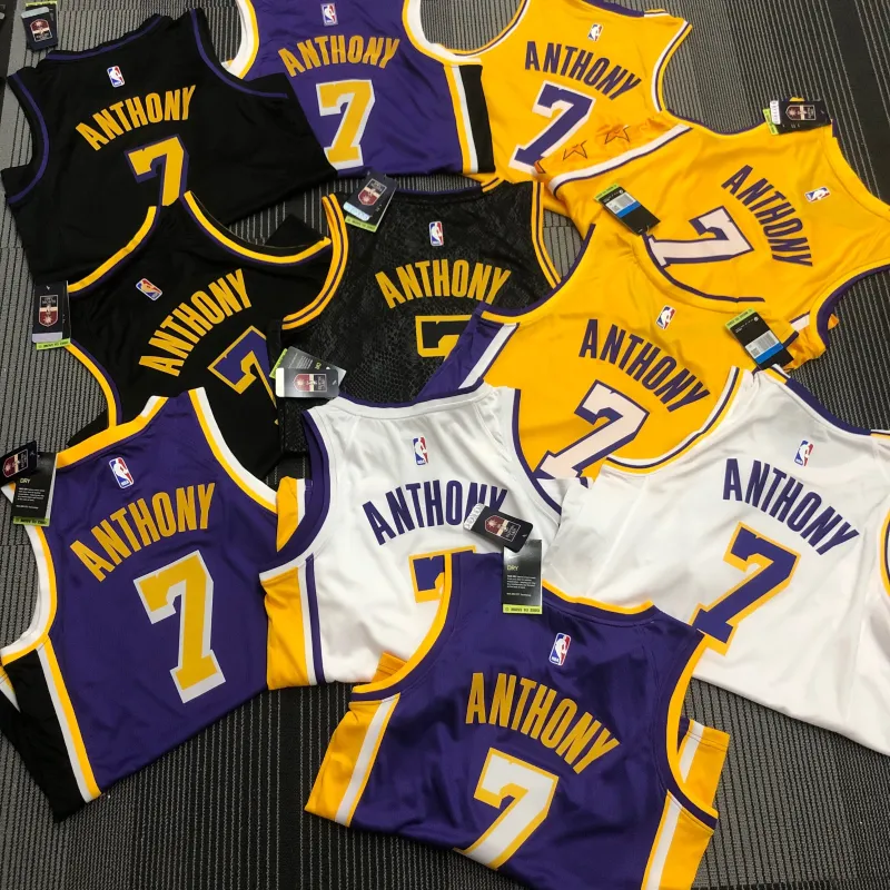2021/22 Los Angeles Lakers Earned Edition Carmelo Anthony #7 herenshirt